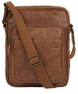 'Capitan' Hazelnut Leather Cross Body Bag image 1