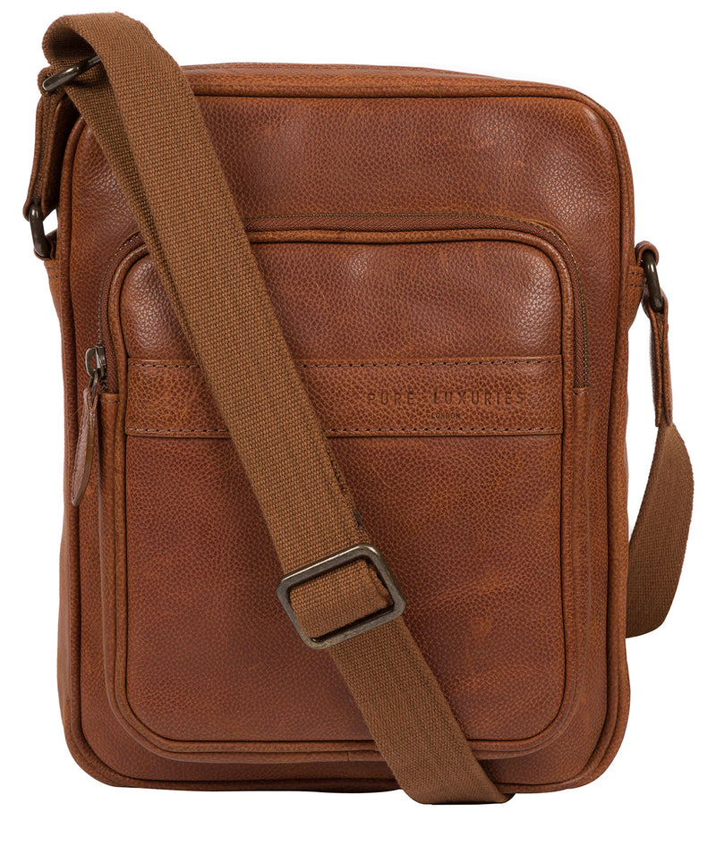 'Capitan' Tan Leather Cross Body Bag image 1