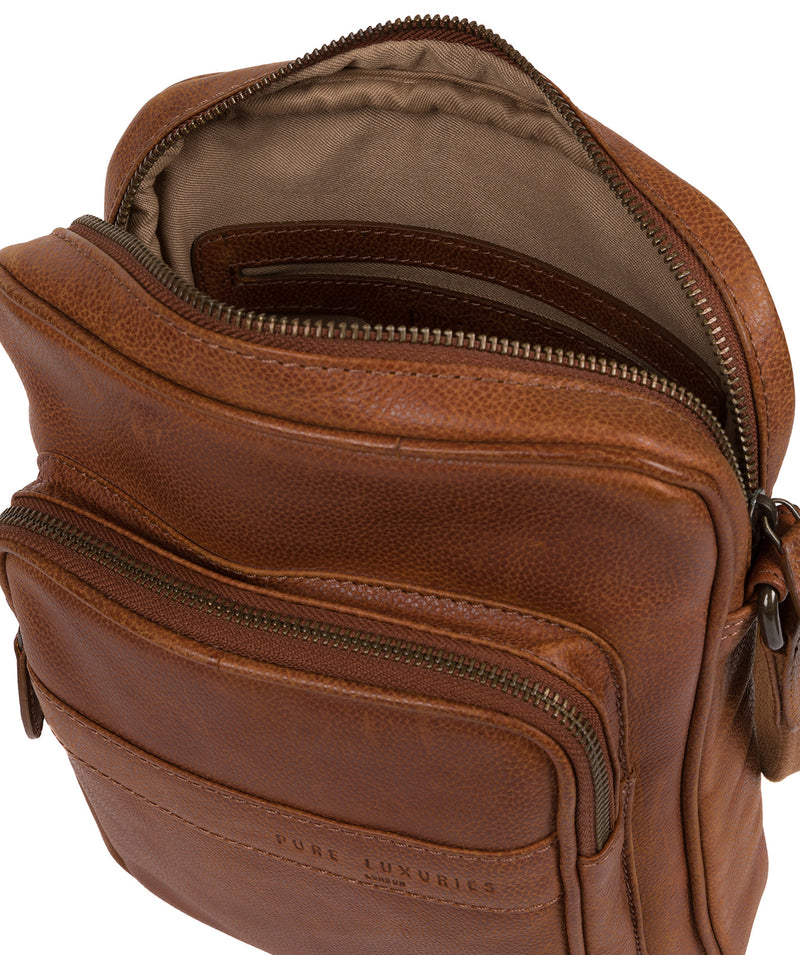 'Capitan' Tan Leather Cross Body Bag image 4