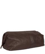 'Kea' Cocoa Leather Washbag image 3