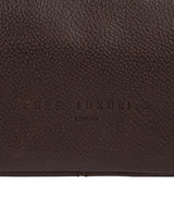 'Kea' Cocoa Leather Washbag image 6