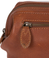'Kea' Hazelnut Leather Washbag image 5