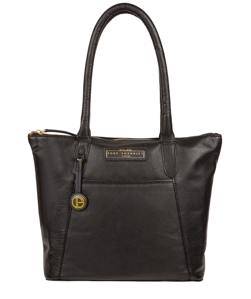 'Arundel' Black & Gold Leather Handbag image 1