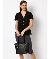 'Arundel' Black & Gold Leather Handbag image 2