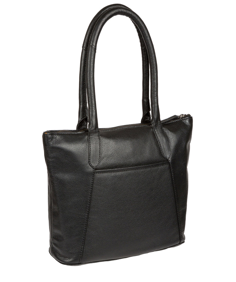 'Arundel' Black & Silver Leather Handbag image 3