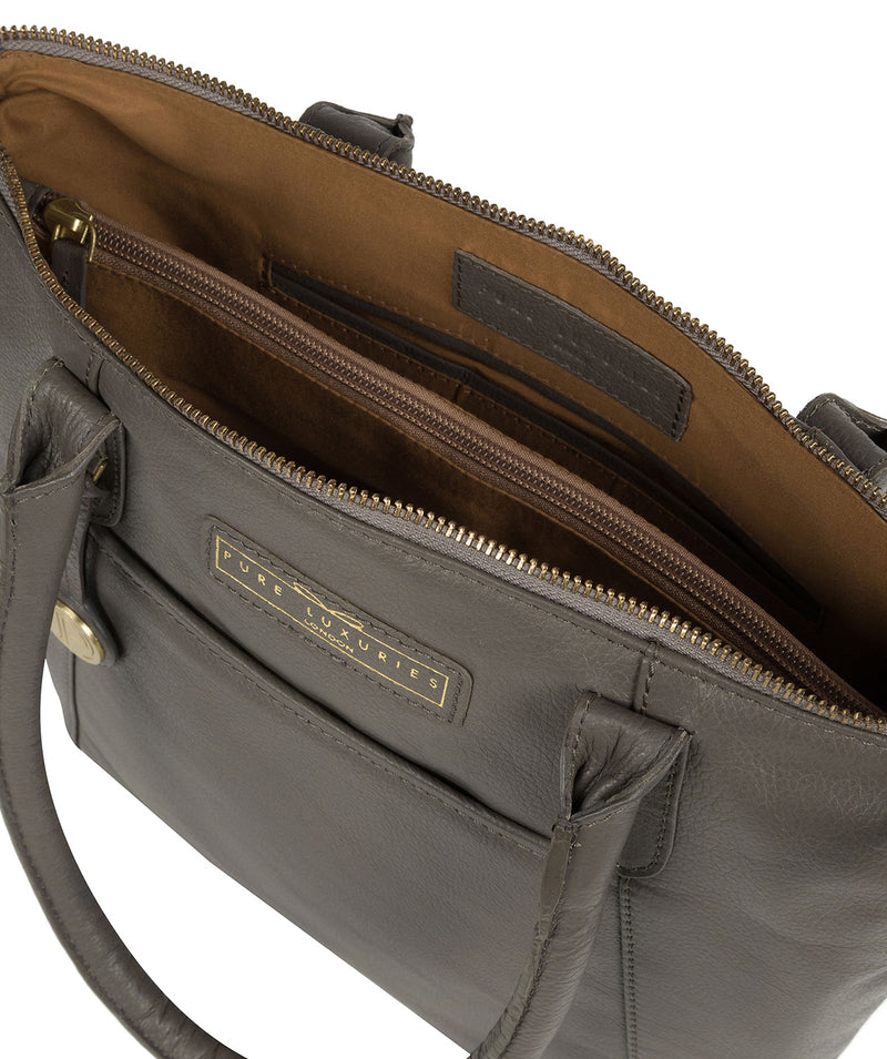 'Arundel' Grey Leather Handbag image 4