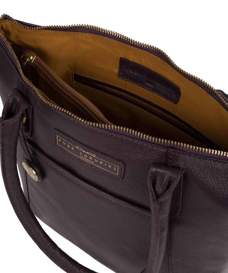 'Arundel' Plum Leather Handbag image 4