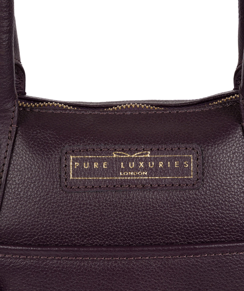 'Arundel' Plum Leather Handbag image 5