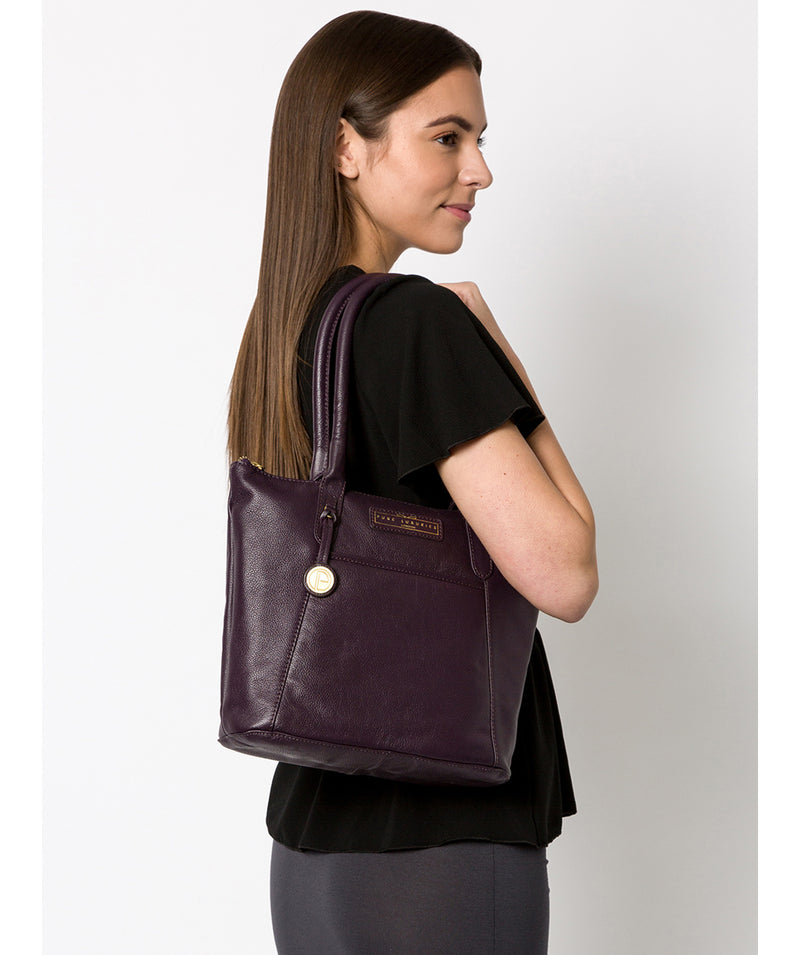 'Arundel' Plum Leather Handbag image 2