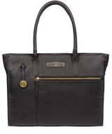 'Bloomsbury' Black & Gold Leather Tote Bag image 1