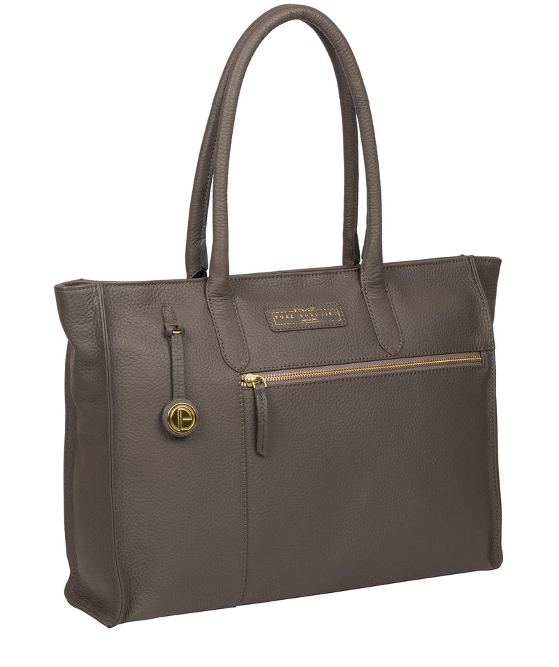 'Bloomsbury' Grey Leather Tote Bag