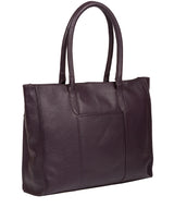 'Bloomsbury' Plum Leather Tote Bag image 5