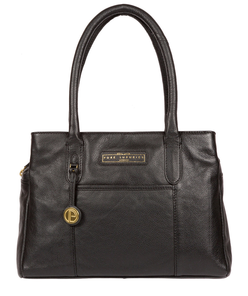 'Goldbourne' Black & Gold Leather Handbag image 1