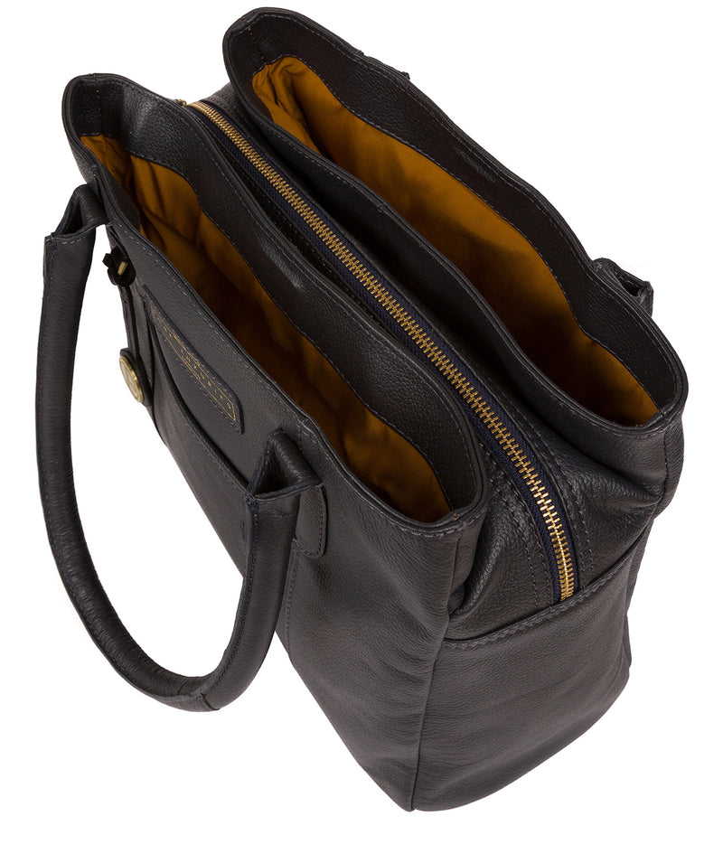 'Goldbourne' Navy Leather Handbag image 5