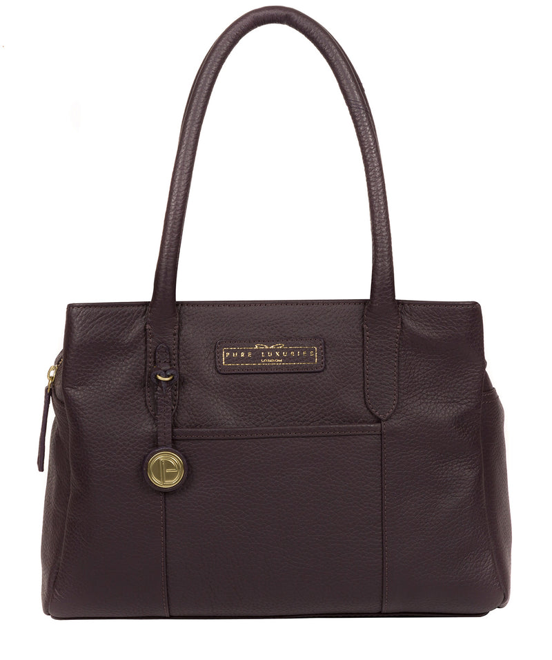 'Goldbourne' Plum Leather Handbag image 1