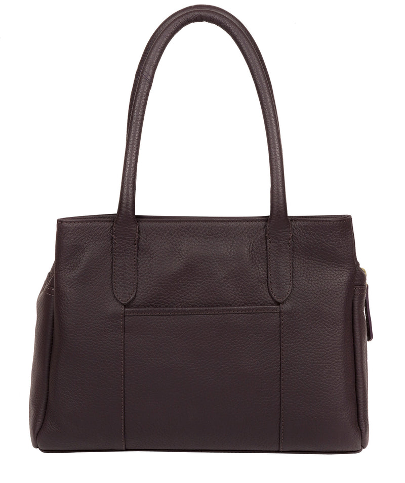 'Goldbourne' Plum Leather Handbag image 3