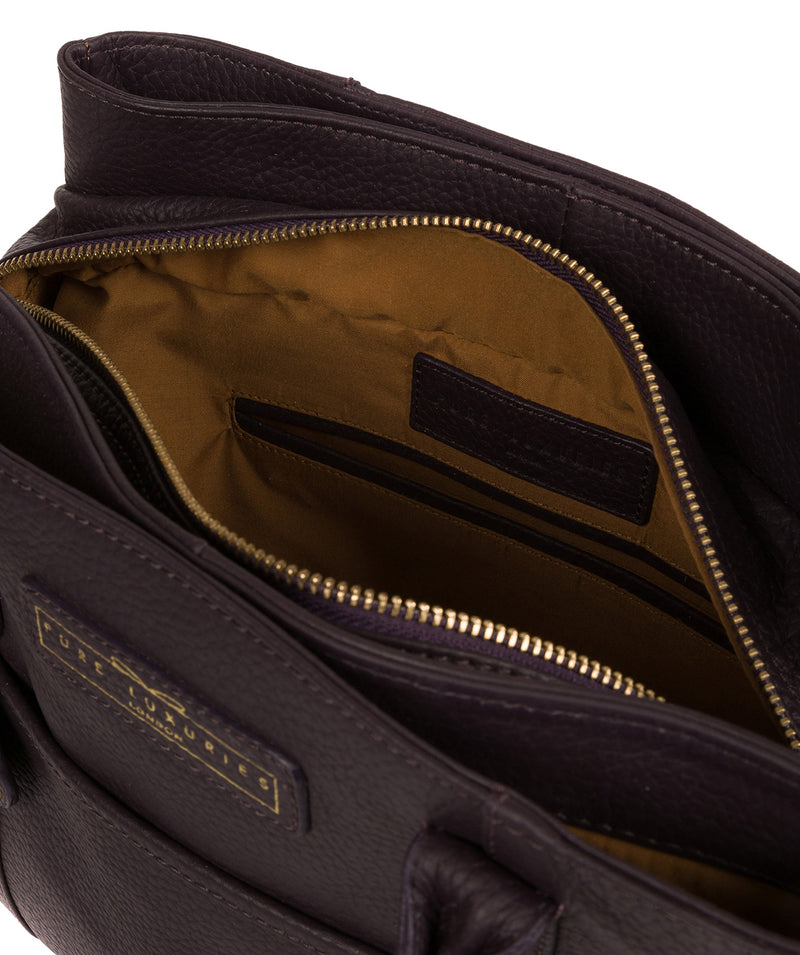 'Goldbourne' Plum Leather Handbag image 4
