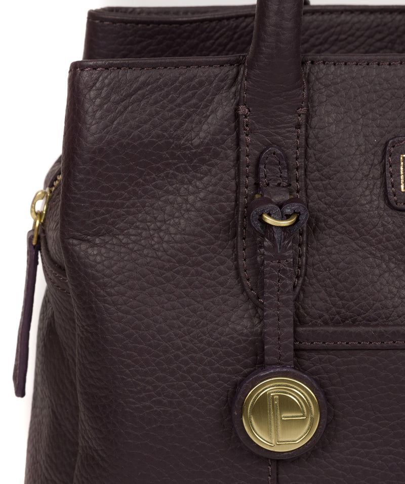 'Goldbourne' Plum Leather Handbag image 6