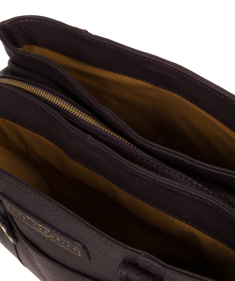'Goldbourne' Plum Leather Handbag image 7