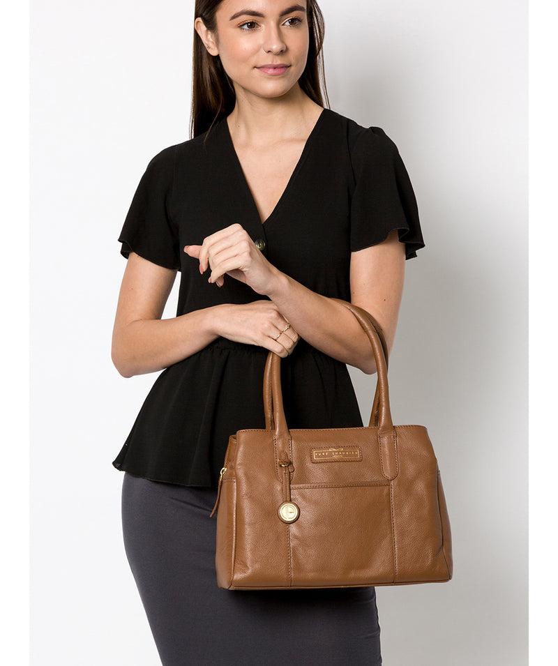 'Goldbourne' Tan Leather Handbag image 2