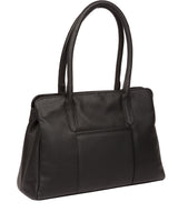 'Regent' Black & Gold Leather Handbag Pure Luxuries London