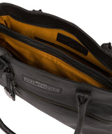 'Regent' Black & Silver Leather Handbag image 4