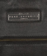 'Regent' Black & Silver Leather Handbag Pure Luxuries London