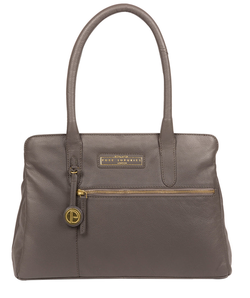 'Regent' Grey Leather Handbag image 1