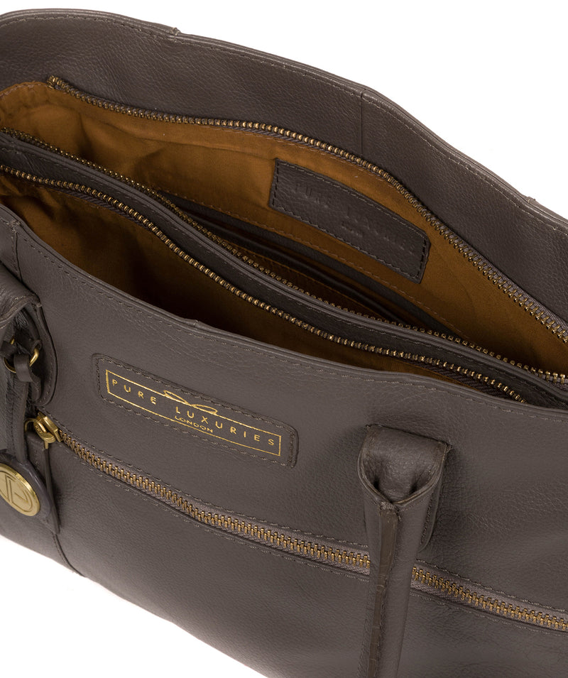 'Regent' Grey Leather Handbag image 4