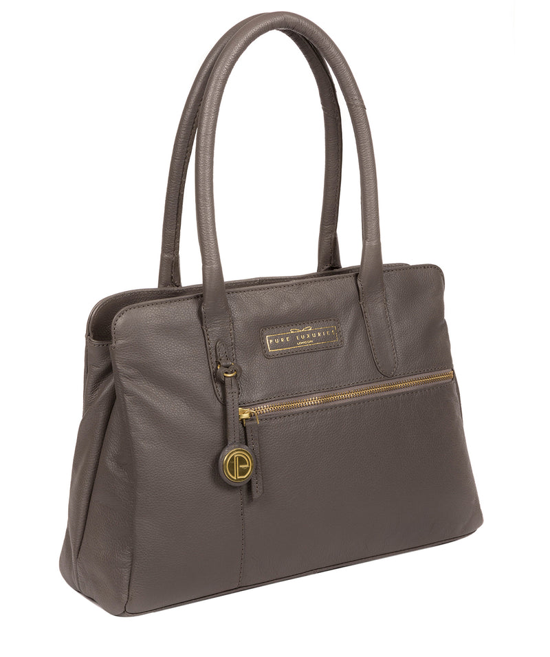 'Regent' Grey Leather Handbag image 5