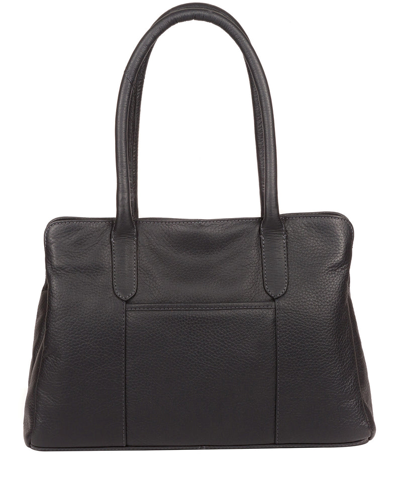 'Regent' Navy Leather Handbag image 3