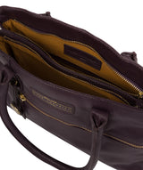 'Regent' Plum Leather Handbag image 4