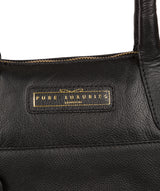 'Holne' Black & Gold Leather Tote Bag image 5