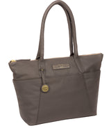 'Holne' Grey Leather Tote Bag Pure Luxuries London