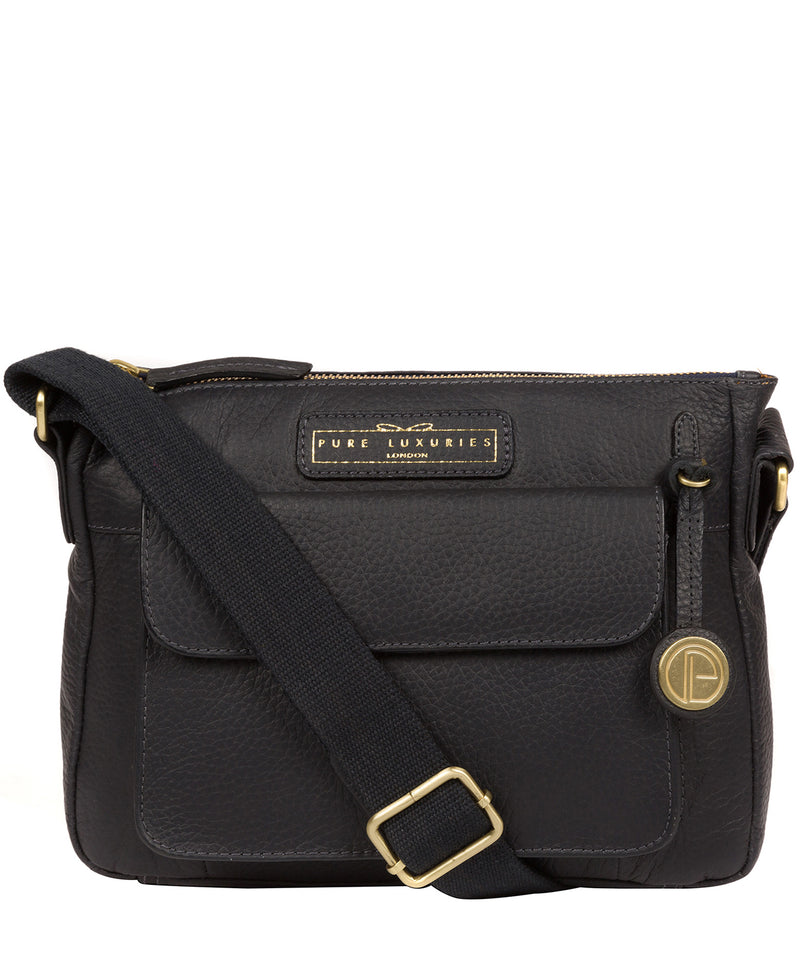 'Colton' Navy Leather Cross Body Bag image 1