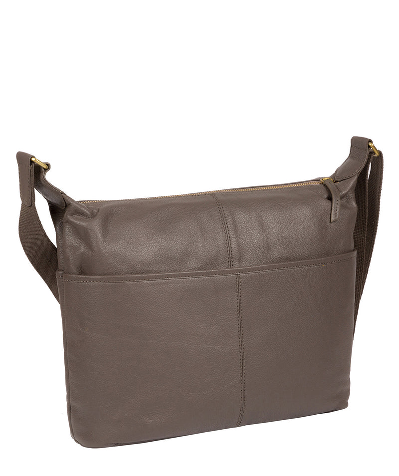 'Hove' Grey Leather Shoulder Bag image 3
