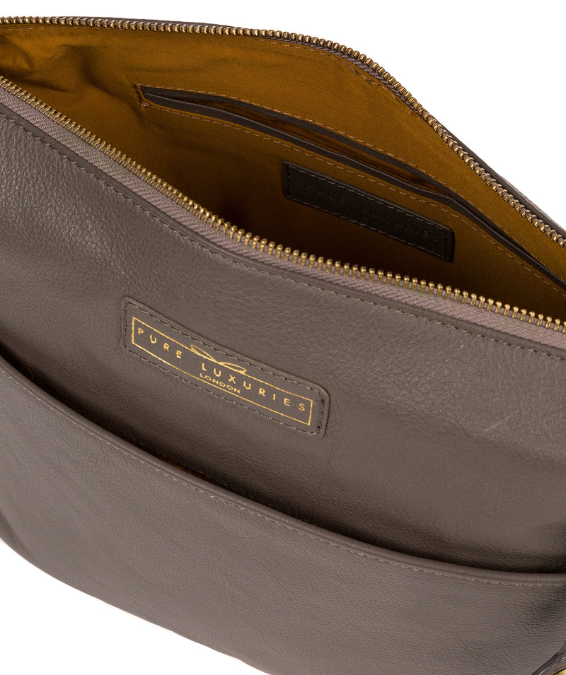 'Hove' Grey Leather Shoulder Bag image 4
