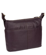 'Hove' Plum Leather Shoulder Bag image 3