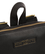 'Corfe' Black & Gold Leather Backpack Pure Luxuries London