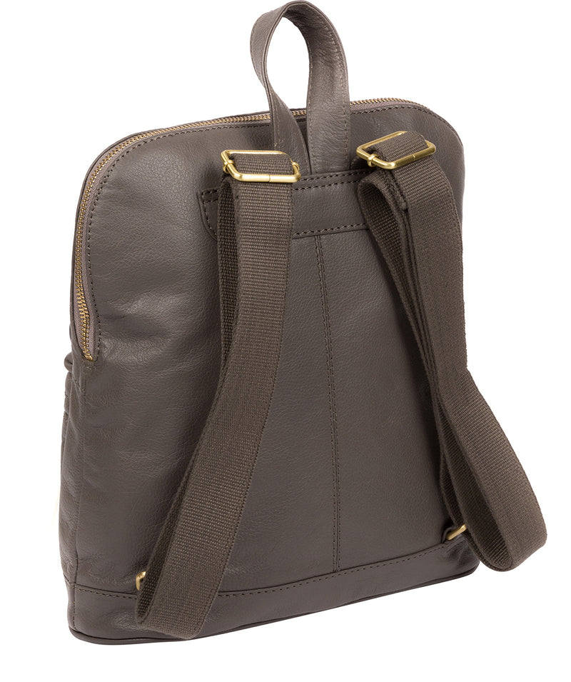 'Corfe' Grey Leather Backpack Pure Luxuries London