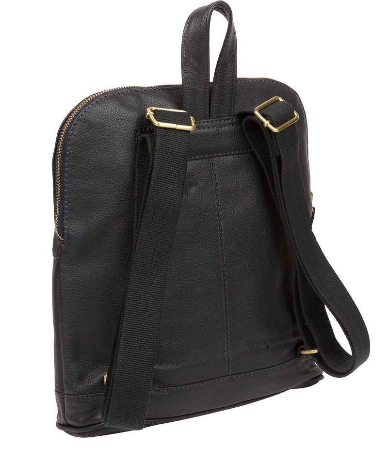 'Corfe' Navy Leather Backpack image 3