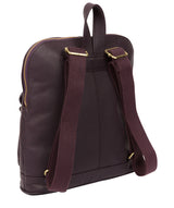 'Corfe' Plum Leather Backpack Pure Luxuries London