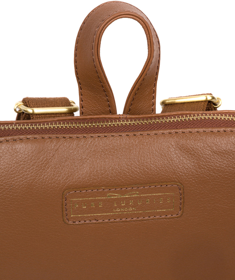 'Corfe' Tan Leather Backpack Pure Luxuries London
