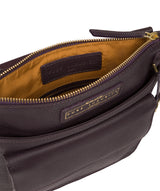 'Tenby' Plum Leather Cross Body Bag image 4