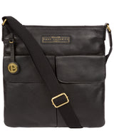 'Barnwell' Black & Gold Leather Cross Body Bag image 1