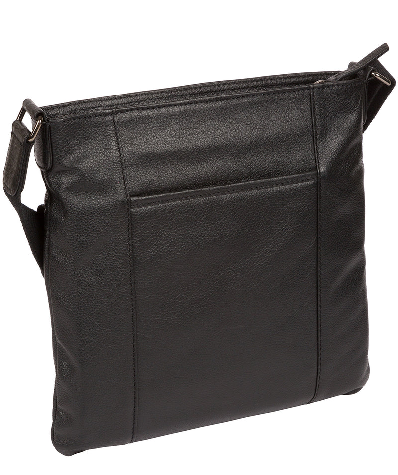 'Barnwell' Black & Silver Leather Cross Body Bag