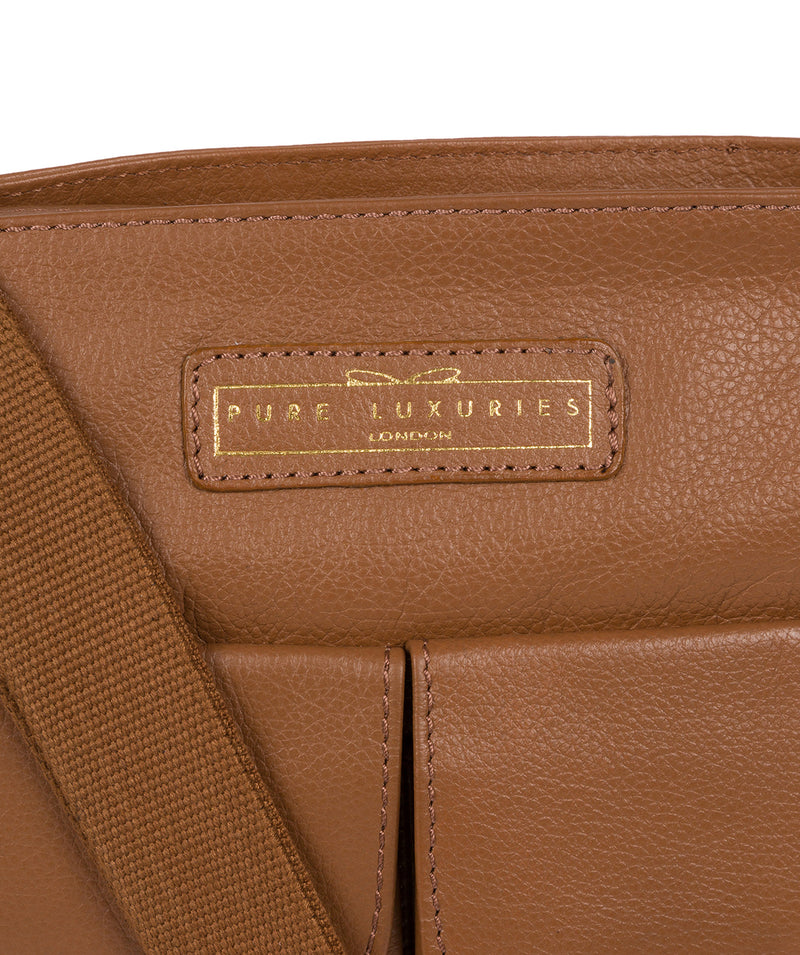 'Barnwell' Tan Leather Cross Body Bag image 5