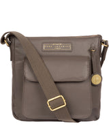 'Mayfield' Grey Leather Cross Body Bag image 1
