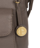 'Mayfield' Grey Leather Cross Body Bag image 6