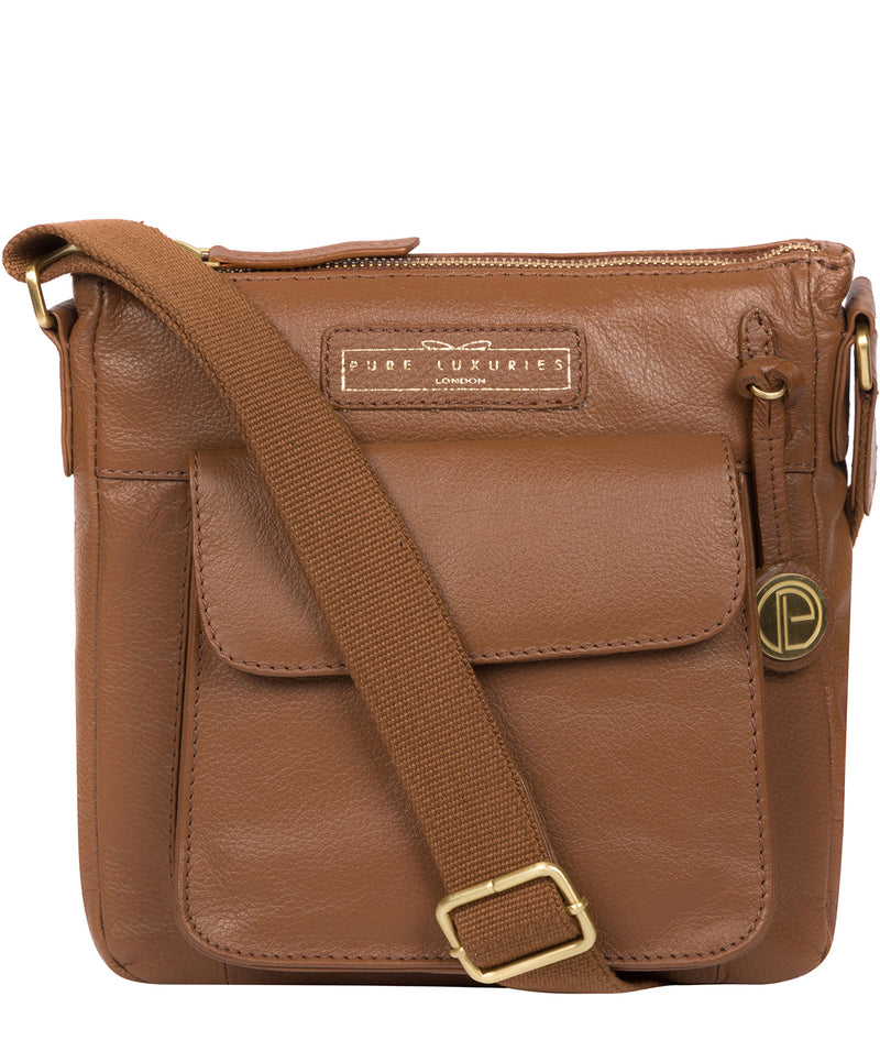 'Mayfield' Tan Leather Cross Body Bag image 1